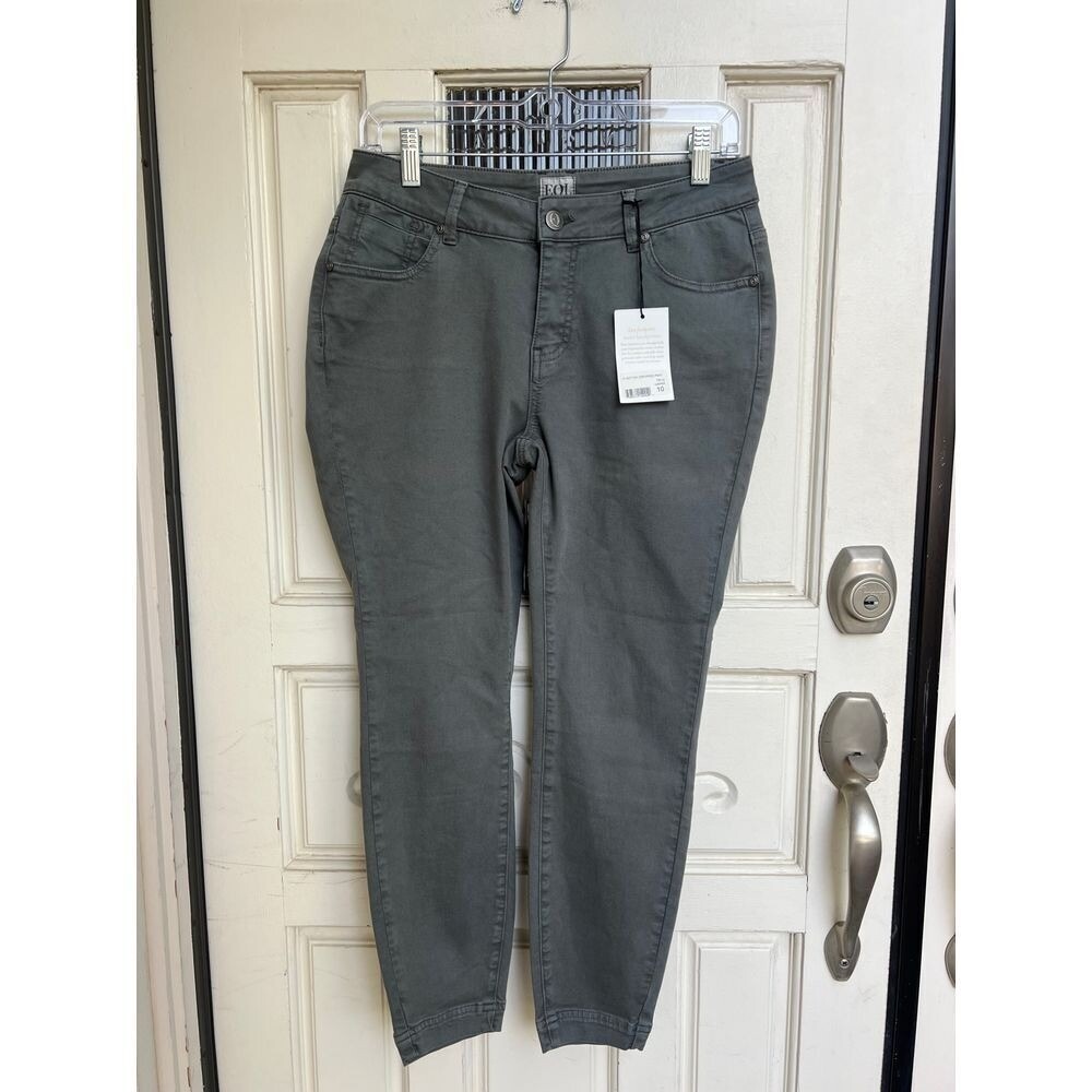 EQL by Kerrits‎ Ladies' In Motion Cropped Pant in Juniper Green Size 10 NWT - Picture 2 of 6